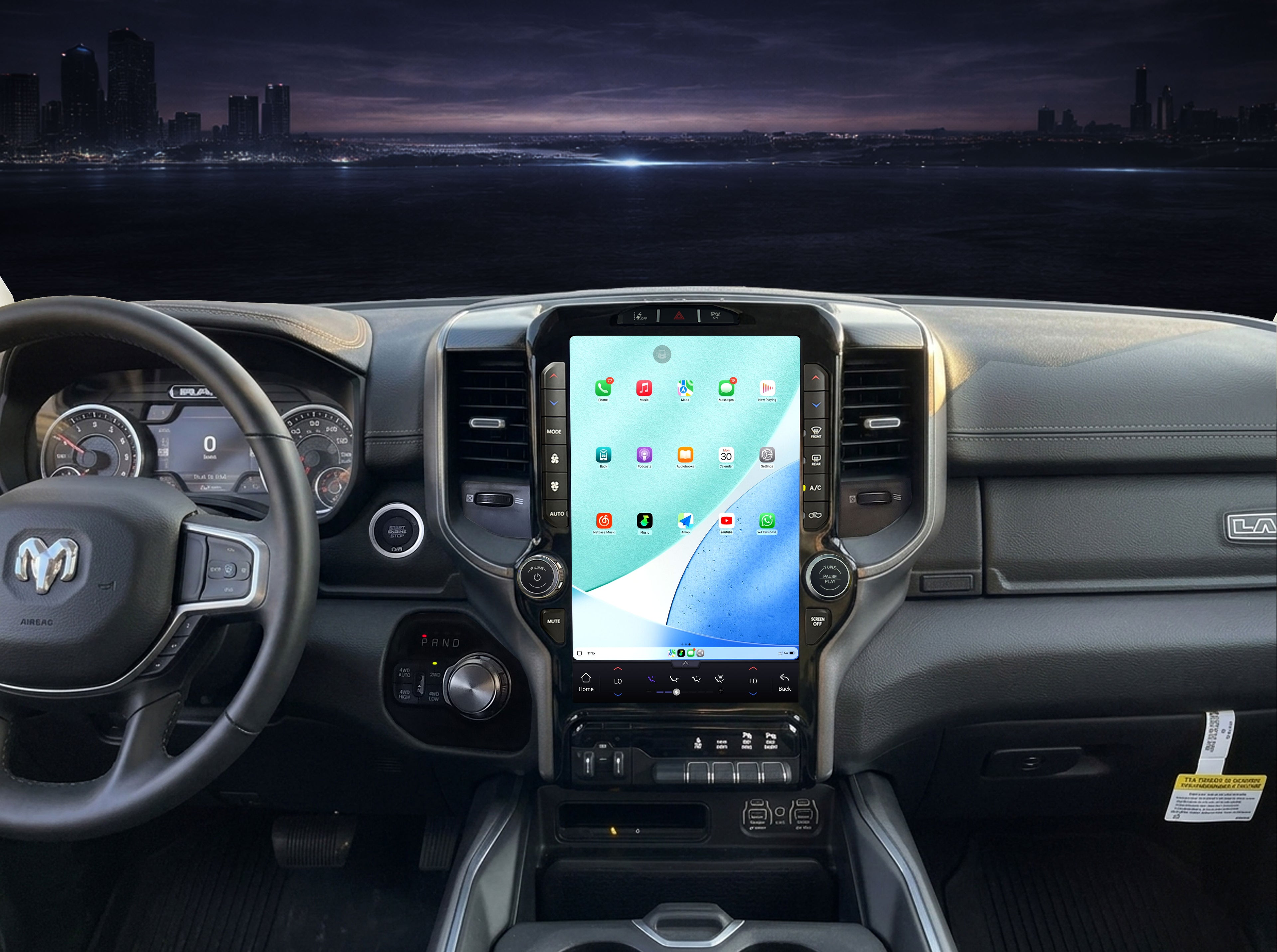 V7 Pro Dual 15-Inch Mega Screen Setup for Dodge RAM 1500 / 2500 / 3500 | Tesla-Style Upgrade